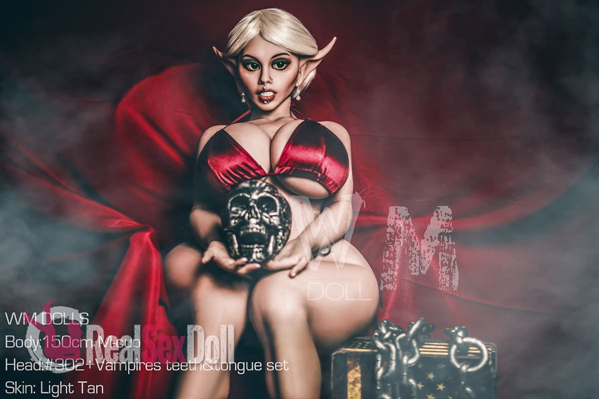 150cm / 4ft11 M-cup Mega Boobs Vampire Real Doll Alexis With ELF Ears vista 7