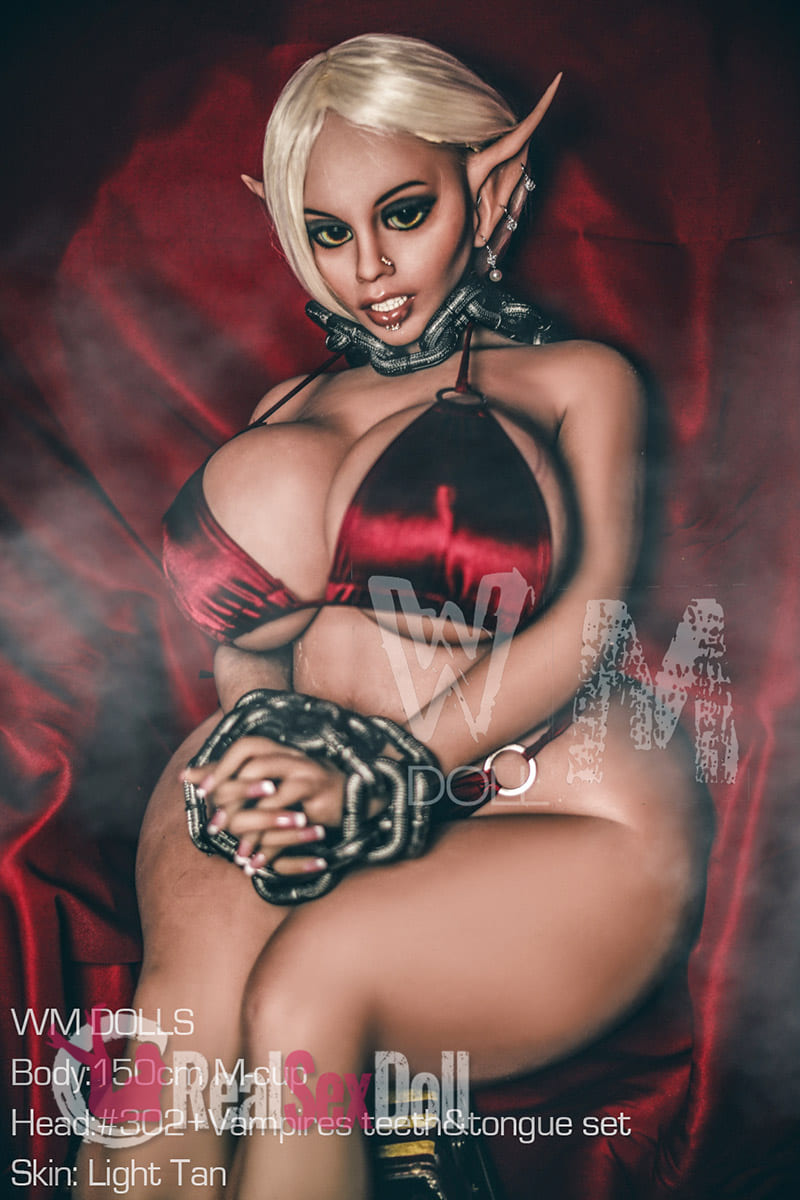 150cm / 4ft11 M-cup Mega Boobs Vampire Real Doll Alexis With ELF Ears vista 2