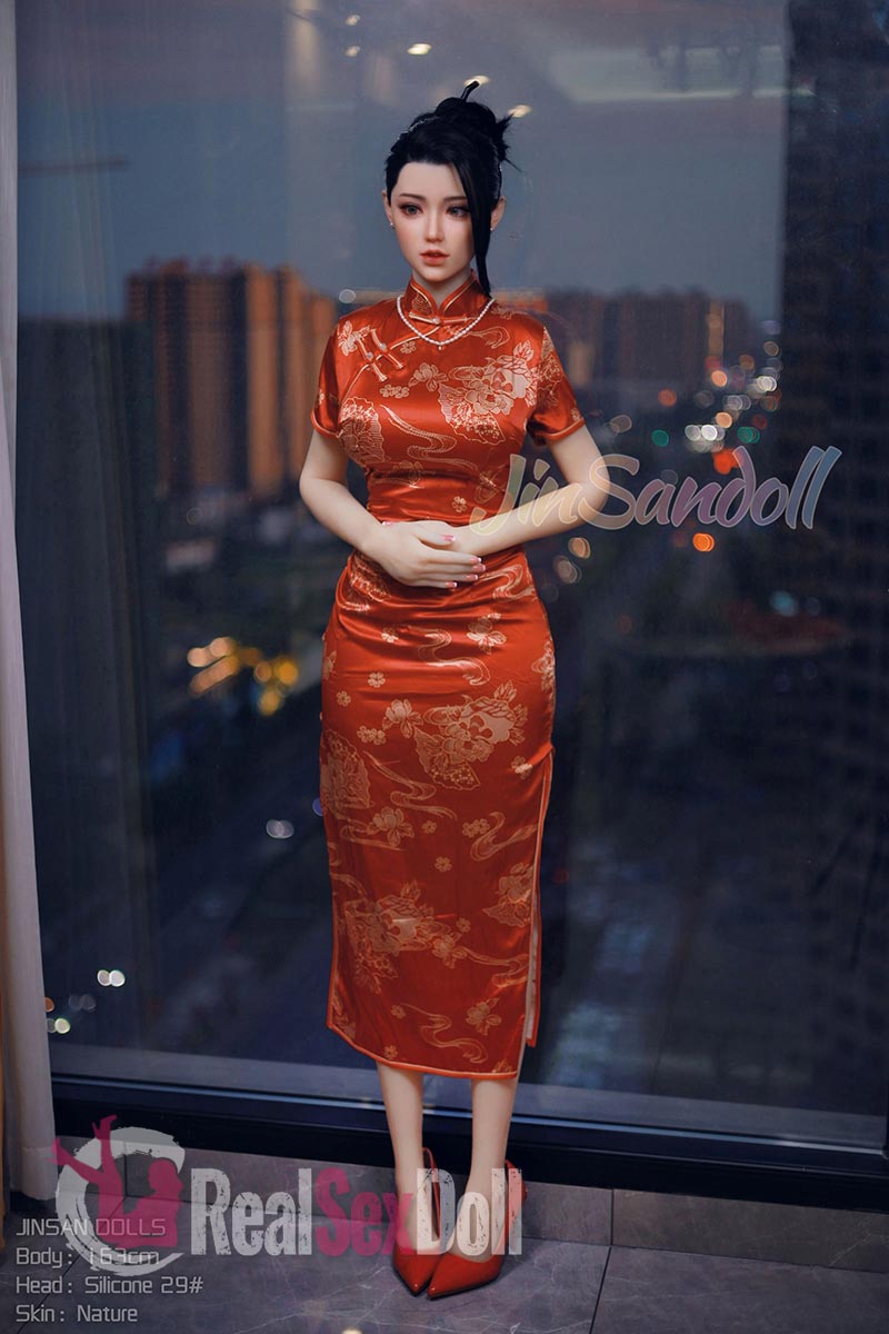 163cm/5ft4 C-cup Skinny Love Doll In Cheongsam Libby vista 7