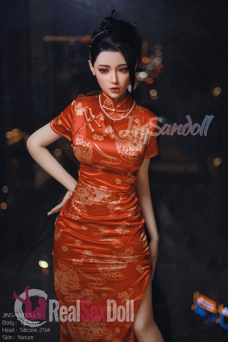163cm/5ft4 C-cup Skinny Love Doll In Cheongsam Libby vista 3