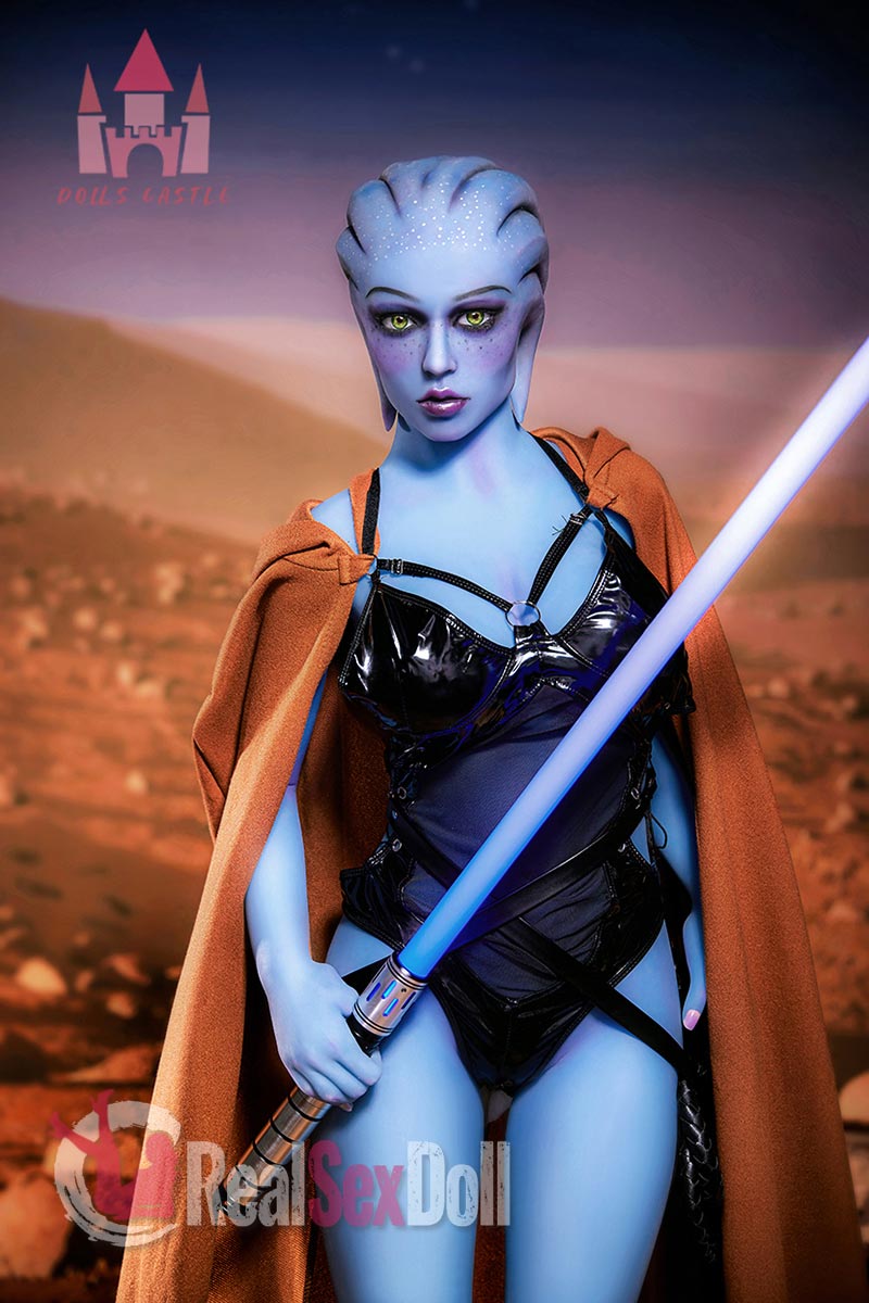 156cm/5ft1 E-cup Alien Blue Skin Color Skinny Sex Doll Head #A1[ EU Stock ] — 156cm — TPE