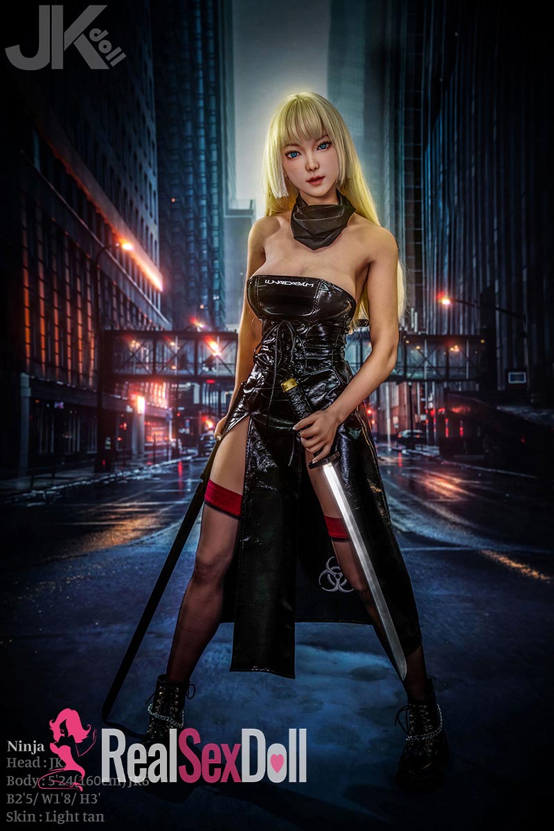 160cm / 5ft3 E-cup Blonde Cruvy Sex Doll Ninja vista 6