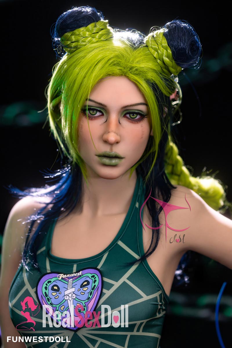 159cm / 5ft2 A-cup Green Hair Small Chest Sex Doll Elina vista 3