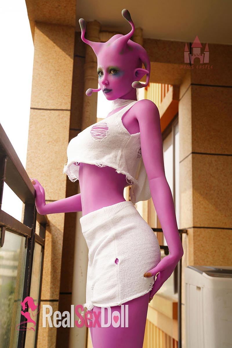 170cm / 5ft7 E-cup Purple Alien Curvy Sex Doll A2 vista 3
