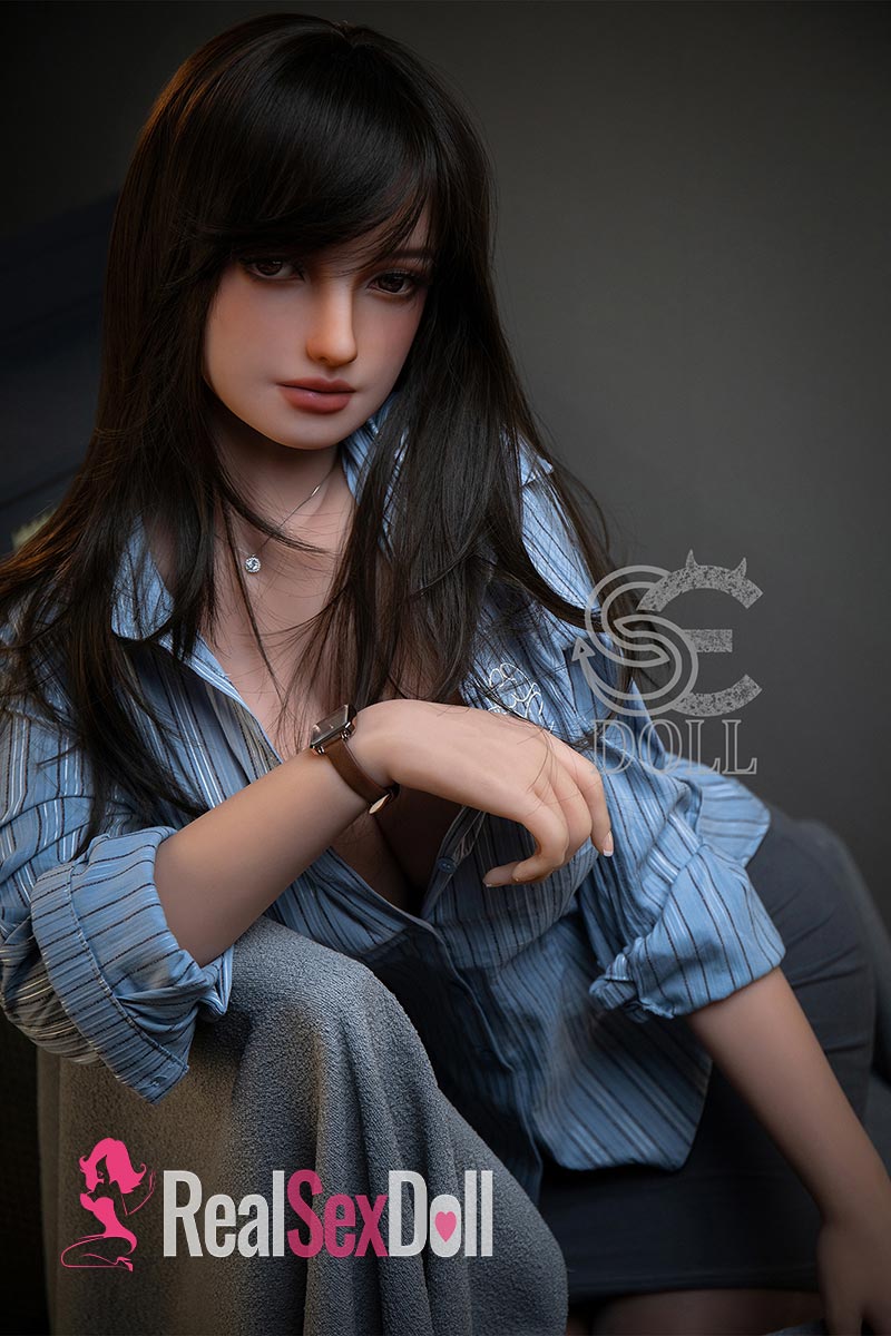 157cm / 5ft2 H-cup Black Hair Curvy Sex Doll Amina vista 8
