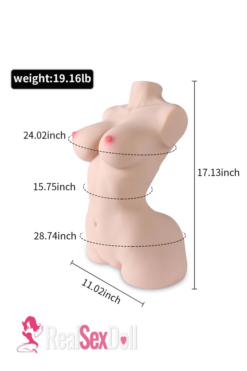 43.5CM 19.16LB Male Masturbator Sex Doll Torsos Hermosa — TPE