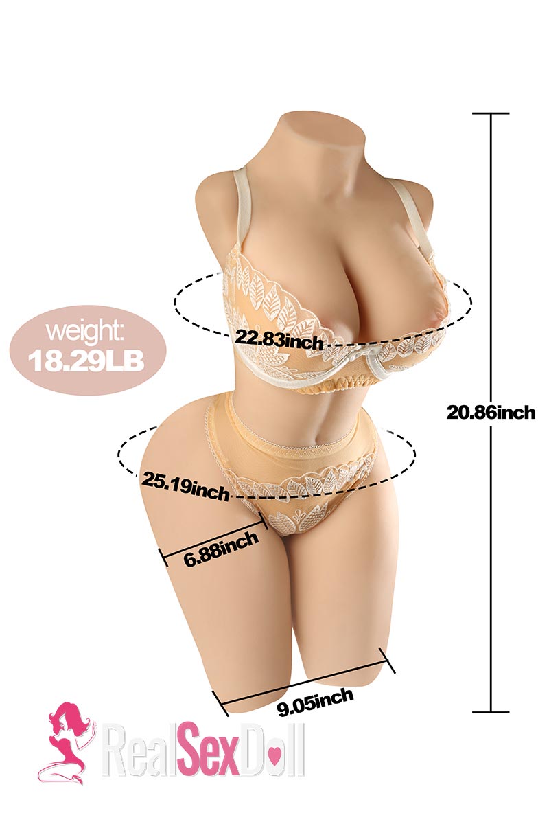 53CM 18.29LB Male Masturbator Half Body Sex Doll Torso Page — 53cm — TPE