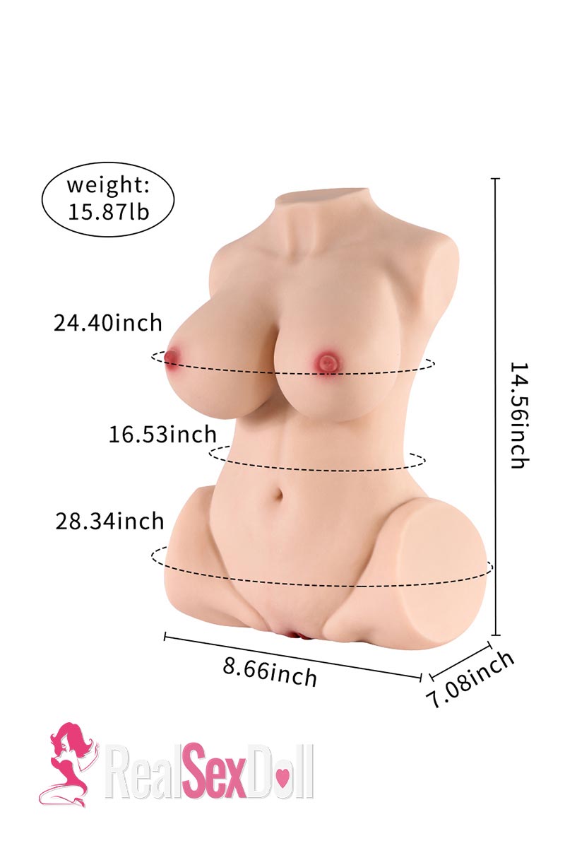 37CM 15.87LB Automatic Sucking Half Body Sex Doll Torso Meg — 37cm — TPE