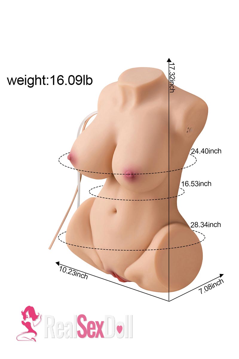 37CM 15.87LB Super Realistic Ass Sex Doll Torsos Meg — 37cm — TPE