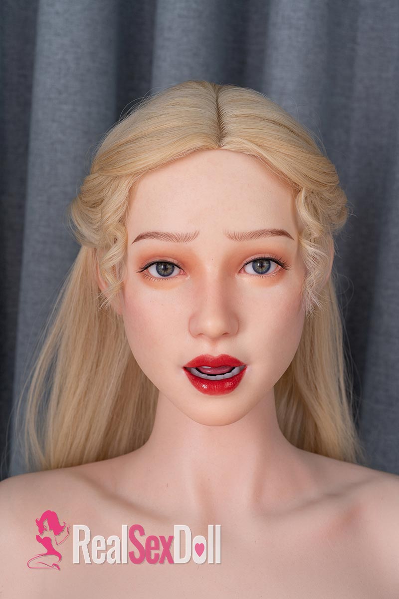 175cm / 5ft7 E-Cup Blonde Realistic Silicone Sex Doll Fair Oriana with Movable Jaw Head GE16-2 vista 5