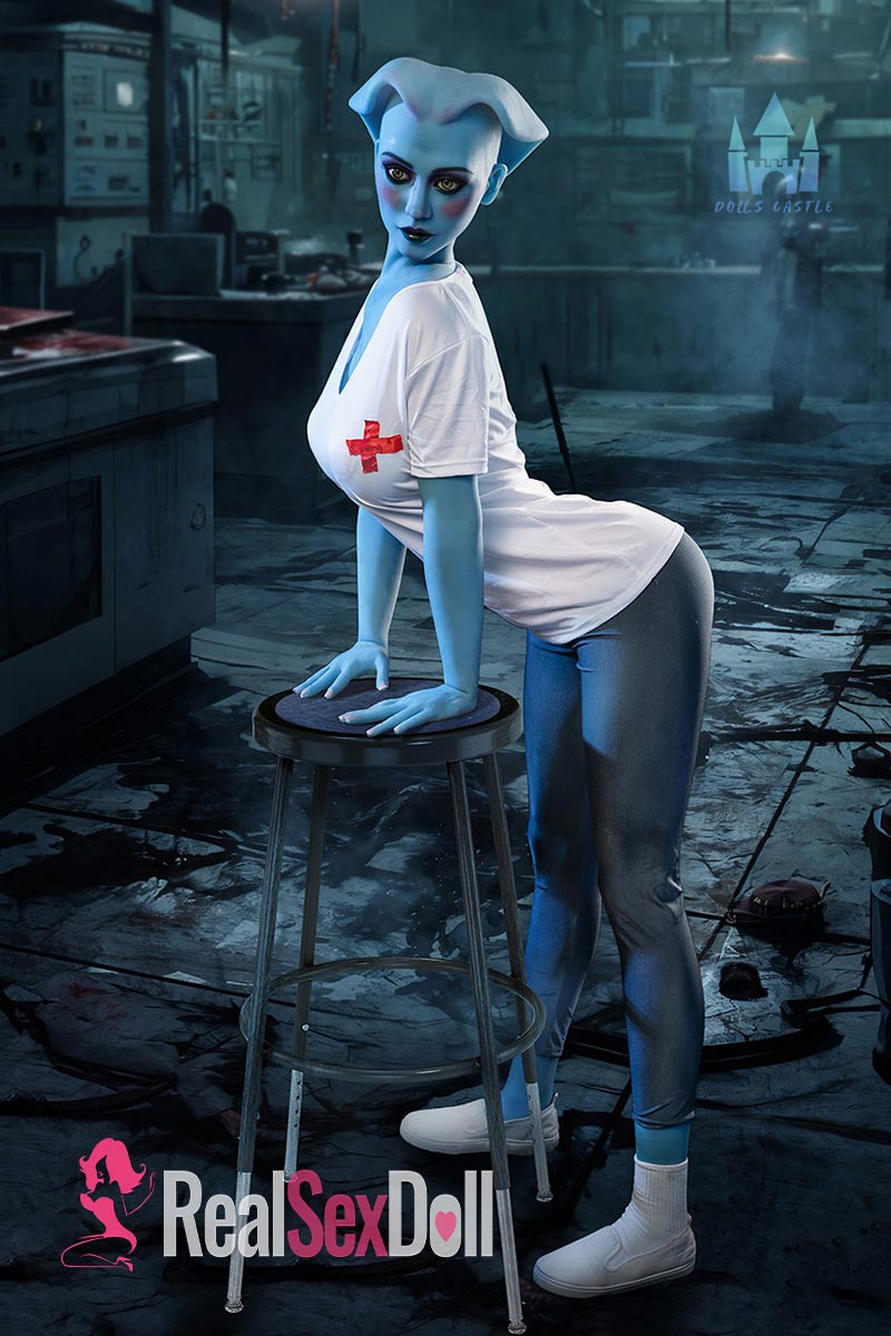 170cm/5ft7 G cup Alien Nurse Sex Doll Bid With Head #A14 vista 2
