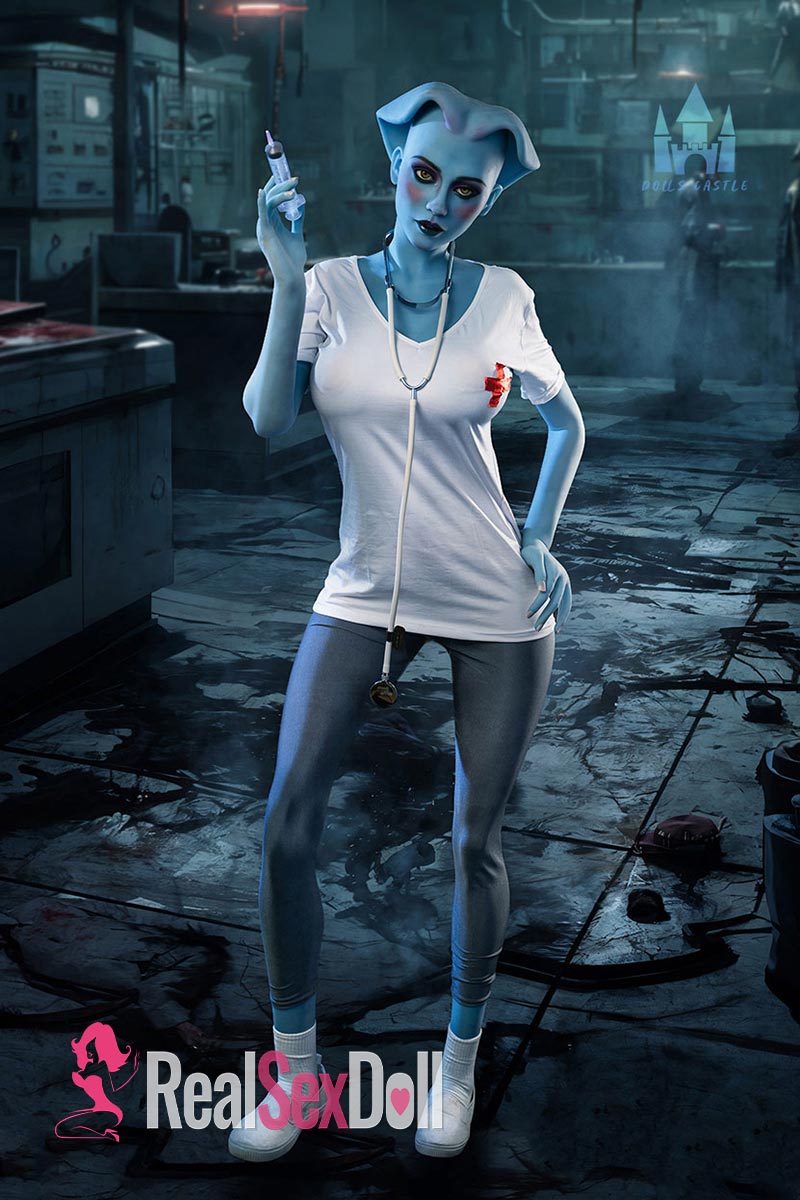 170cm/5ft7 G cup Alien Nurse Sex Doll Bid With Head #A14 vista 7