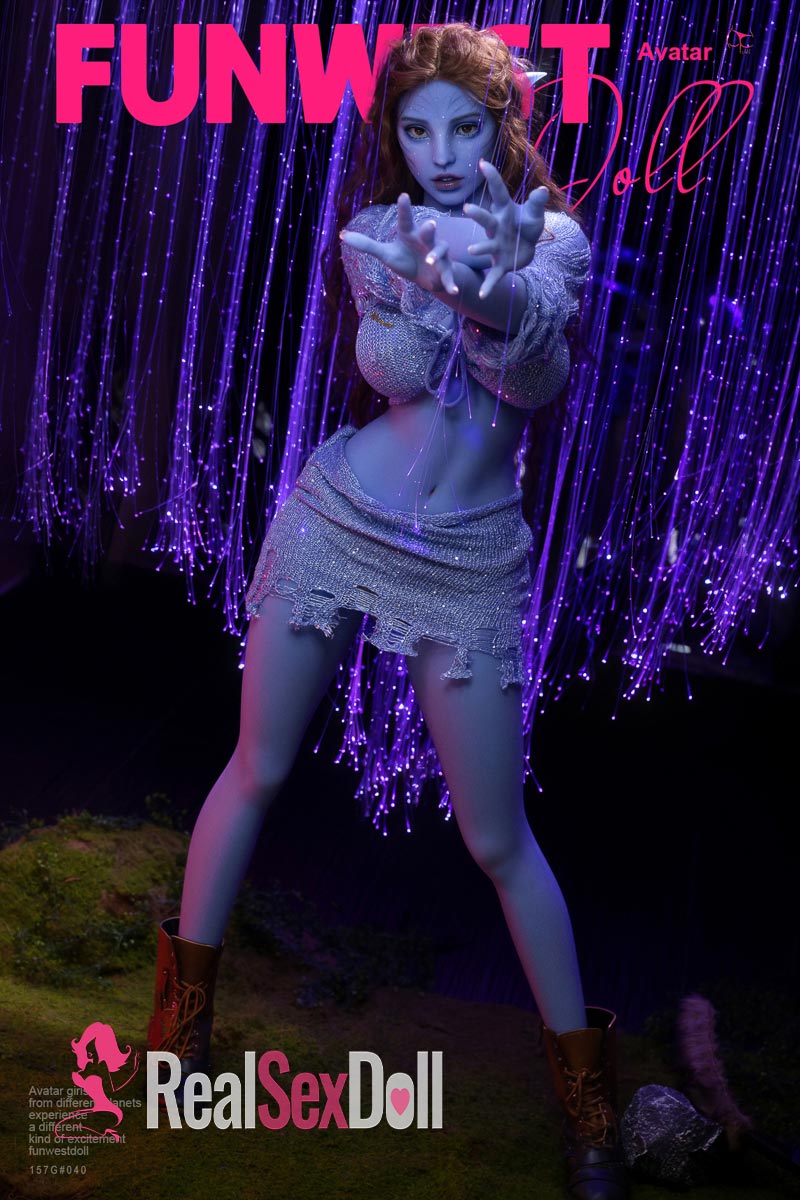 157cm / 5ft2 G-cup TPE Sex Doll Blue Kylie With #40 Head vista 7