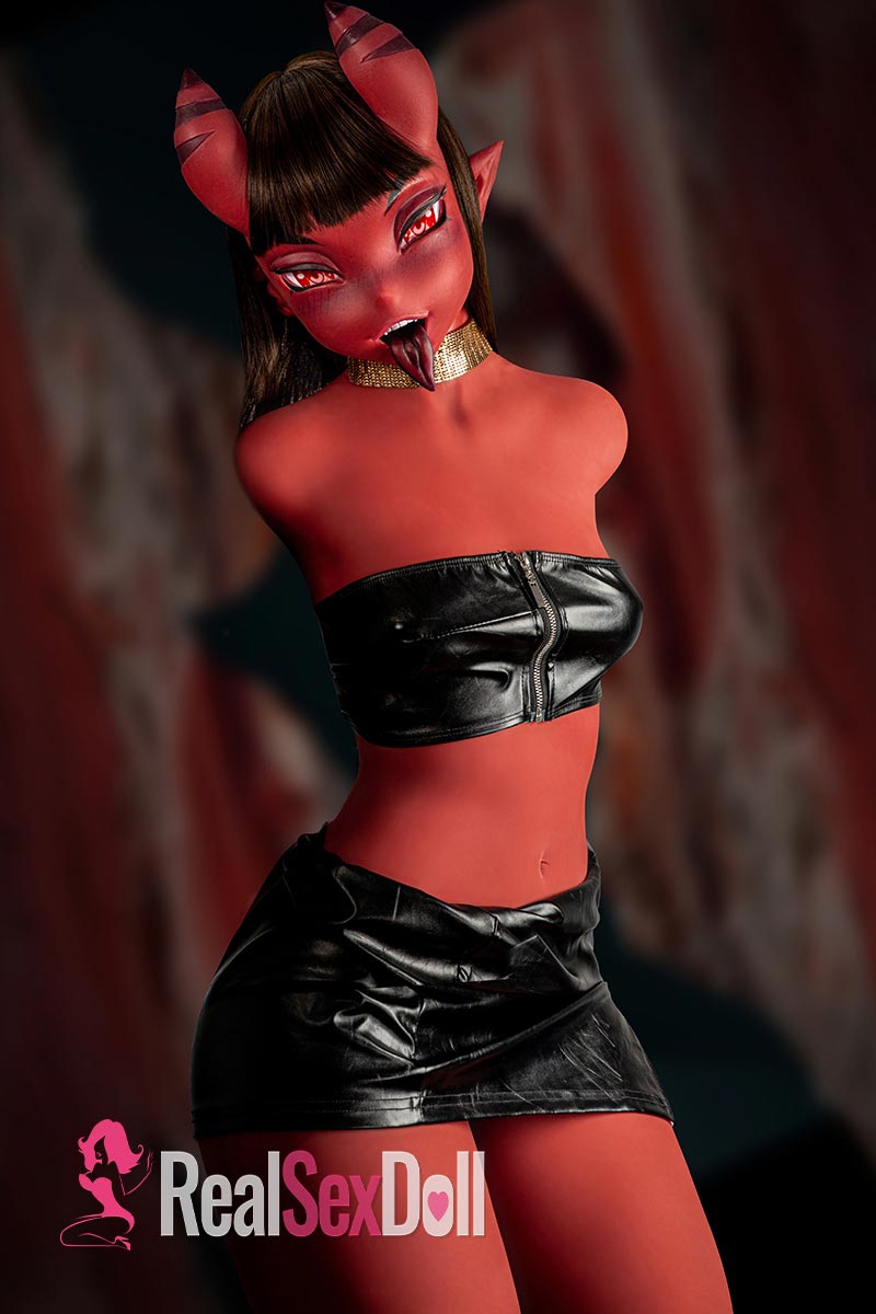90cm / 2ft11 Hybrid Sex Doll Torso 877# with Silicone Head Meru, Red Skin vista 3