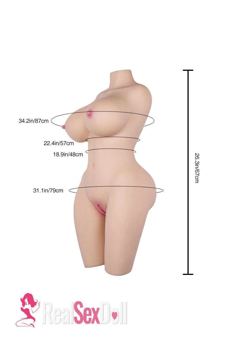 66cm 38.1lbs Sex Doll Torso Ginny with Removable Vagina and Tantabosom In Stock vista 2
