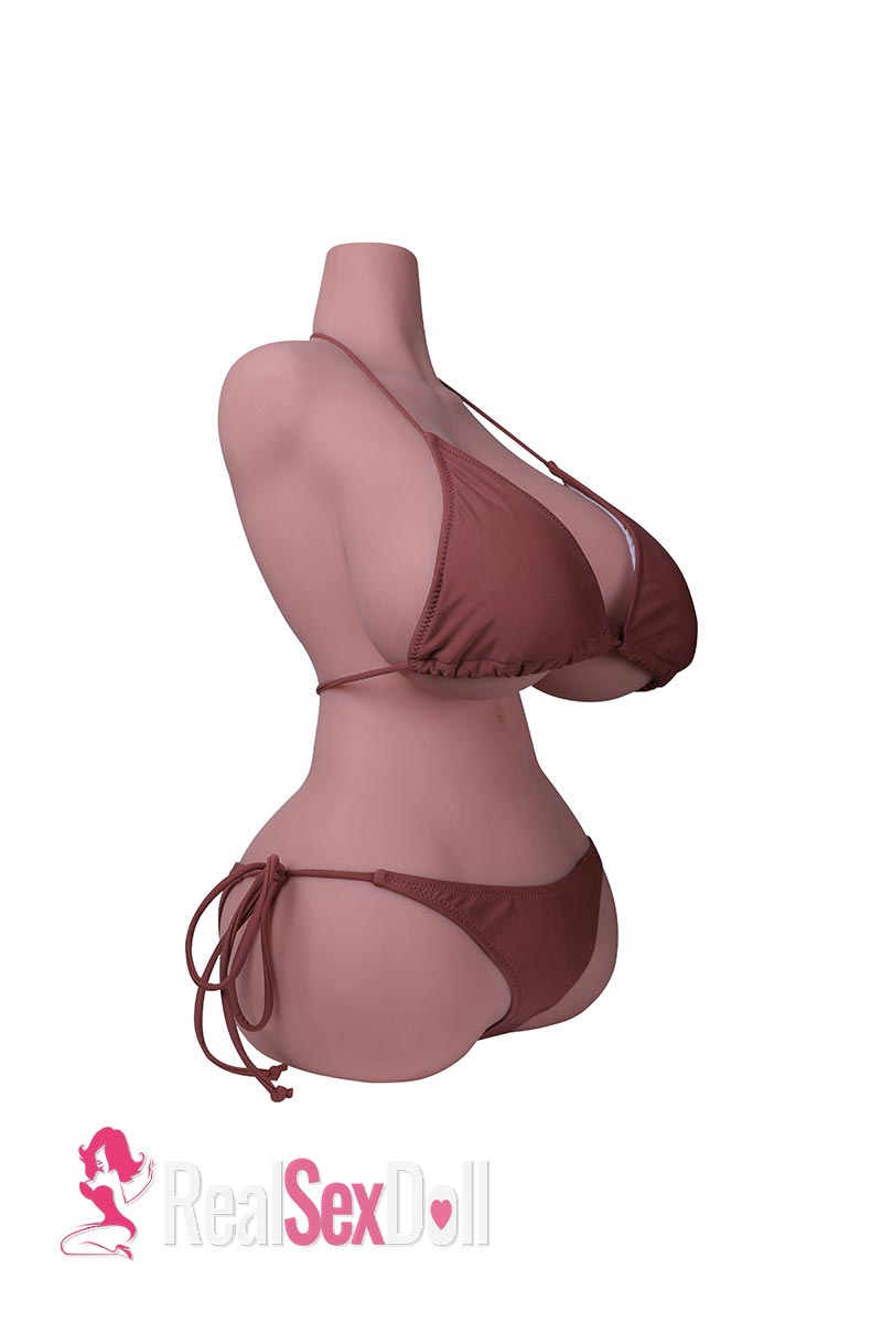 57cm 34.2lbs Sex Doll Torso Natalia With Fuckable Breast Wheat [USA Stock] vista 3