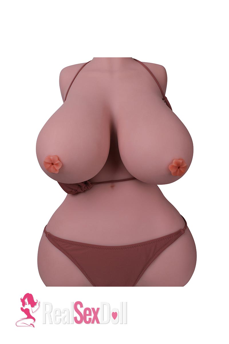 57cm 34.2lbs Sex Doll Torso Natalia With Fuckable Breast Wheat [USA Stock] vista 2