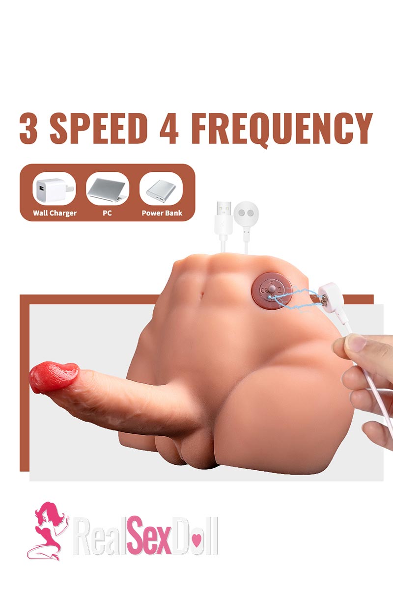 9.6 lbs Male Sex Doll Torso Pear With Vibrating Pennis In Stock vista 6