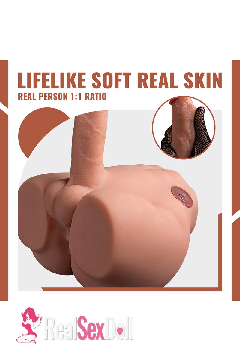 9.6 lbs Male Sex Doll Torso Pear With Vibrating Pennis In Stock vista 4