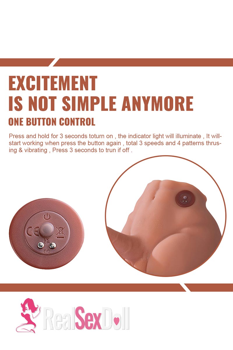 9.6 lbs Male Sex Doll Torso Pear With Vibrating Pennis In Stock vista 3