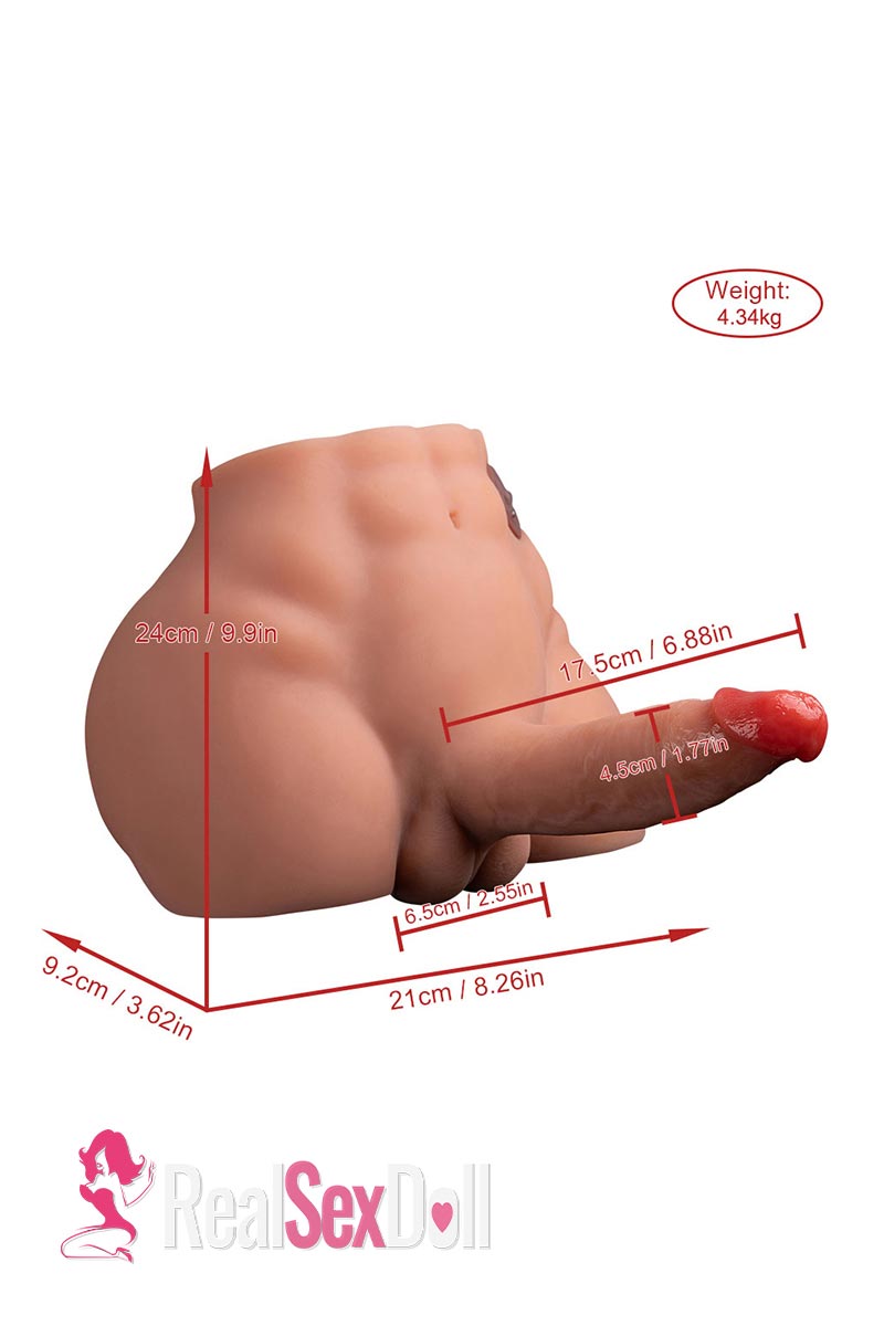 9.6 lbs Male Sex Doll Torso Pear With Vibrating Pennis In Stock vista 2