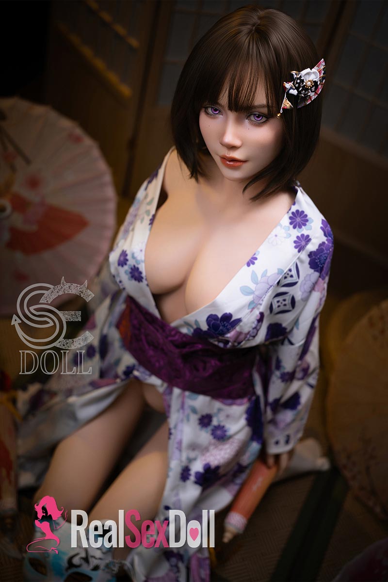 155cm / 5ft1 D-Cup Silicone Pro Sex Doll kimono Kemeny.E with ROS Head #119SO vista 3