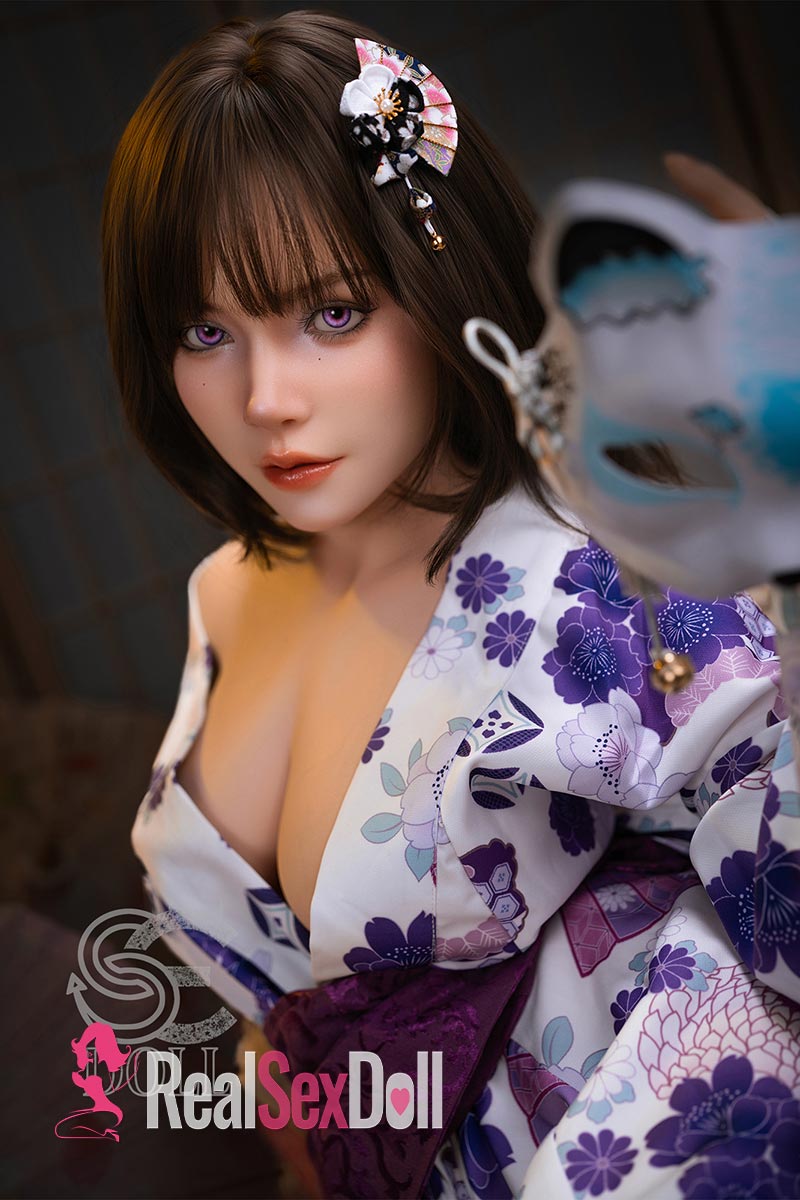 155cm / 5ft1 D-Cup Silicone Pro Sex Doll kimono Kemeny.E with ROS Head #119SO vista 2