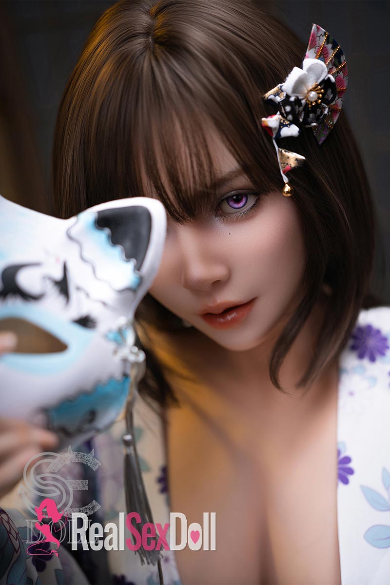 155cm / 5ft1 D-Cup Silicone Pro Sex Doll kimono Kemeny.E with ROS Head #119SO vista 8