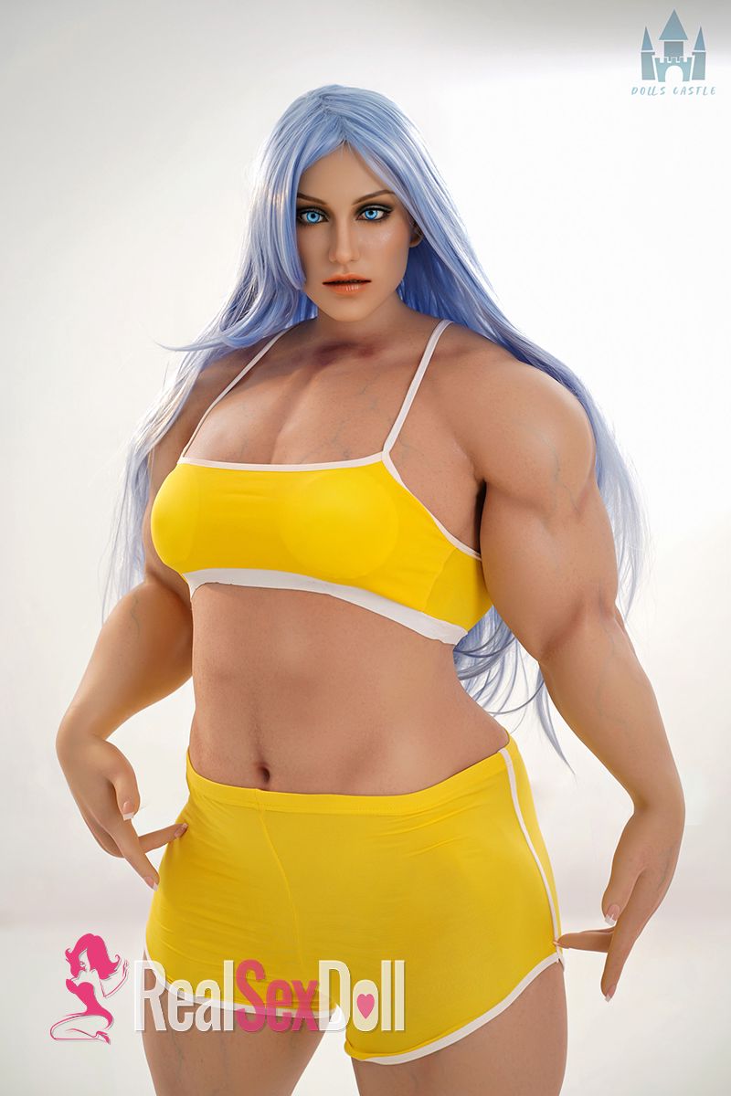 160cm/5ft3 B Cup Muscular Silicone Sex Doll Kali with Head #S13 (ROS Head)