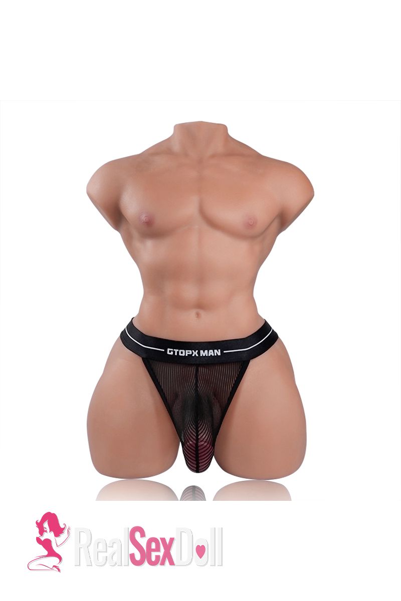 58cm 36.4lbs Big Penis Male Sex Doll Torso Mark Pro with 3 Removable Silicone Dildos, In Stock vista 7