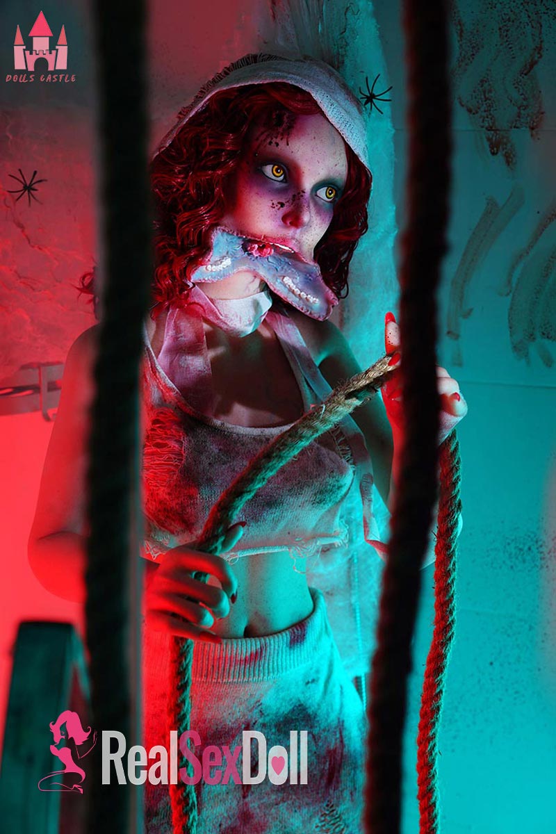 158cm / 5ft2 D-Cup Silicone Sex Doll Zombiella with Head #Z1, Seamless Neck — 158cm — SILICONE
