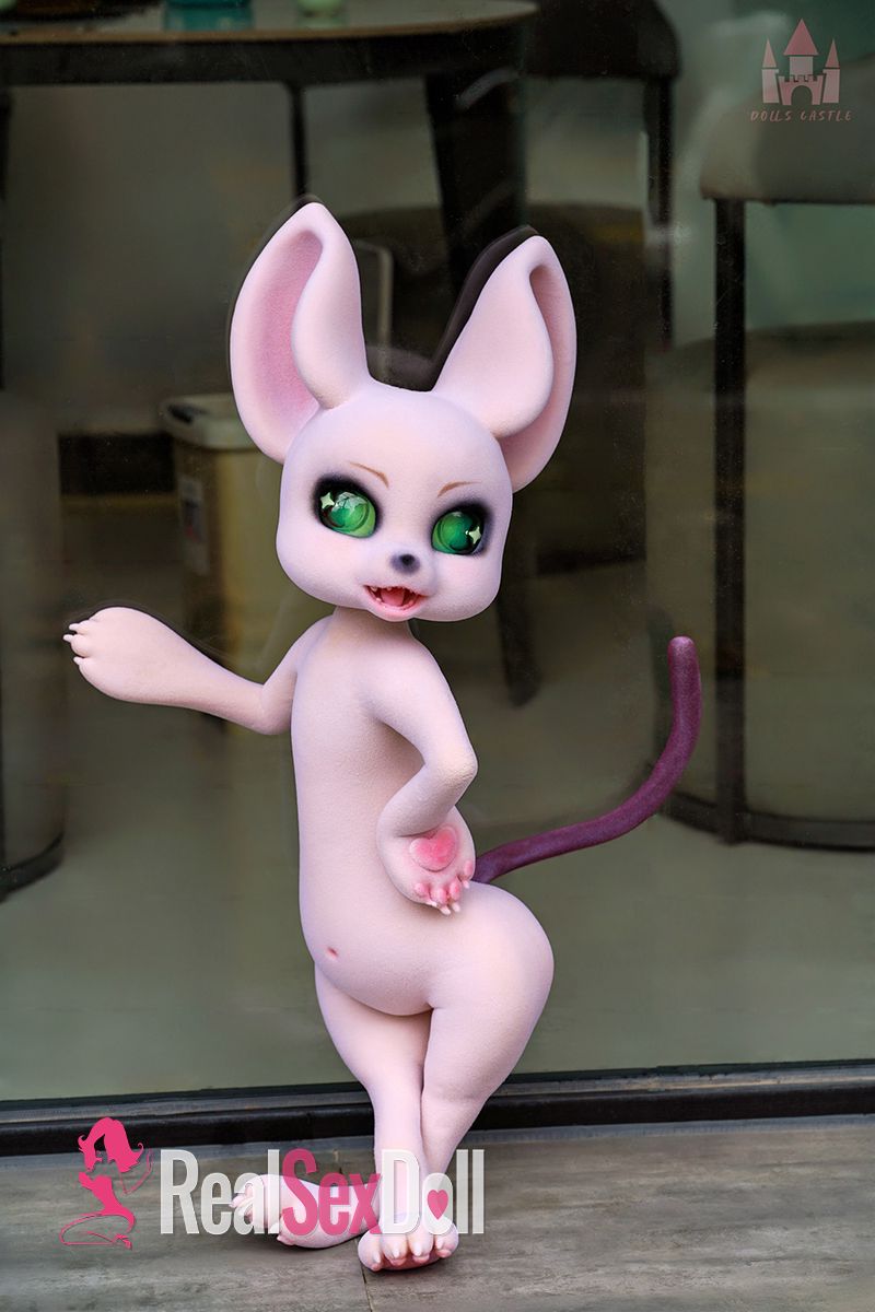 Furry Seamless Neck Silicone Sex Doll Cheese Mouse, with Fur vista 5