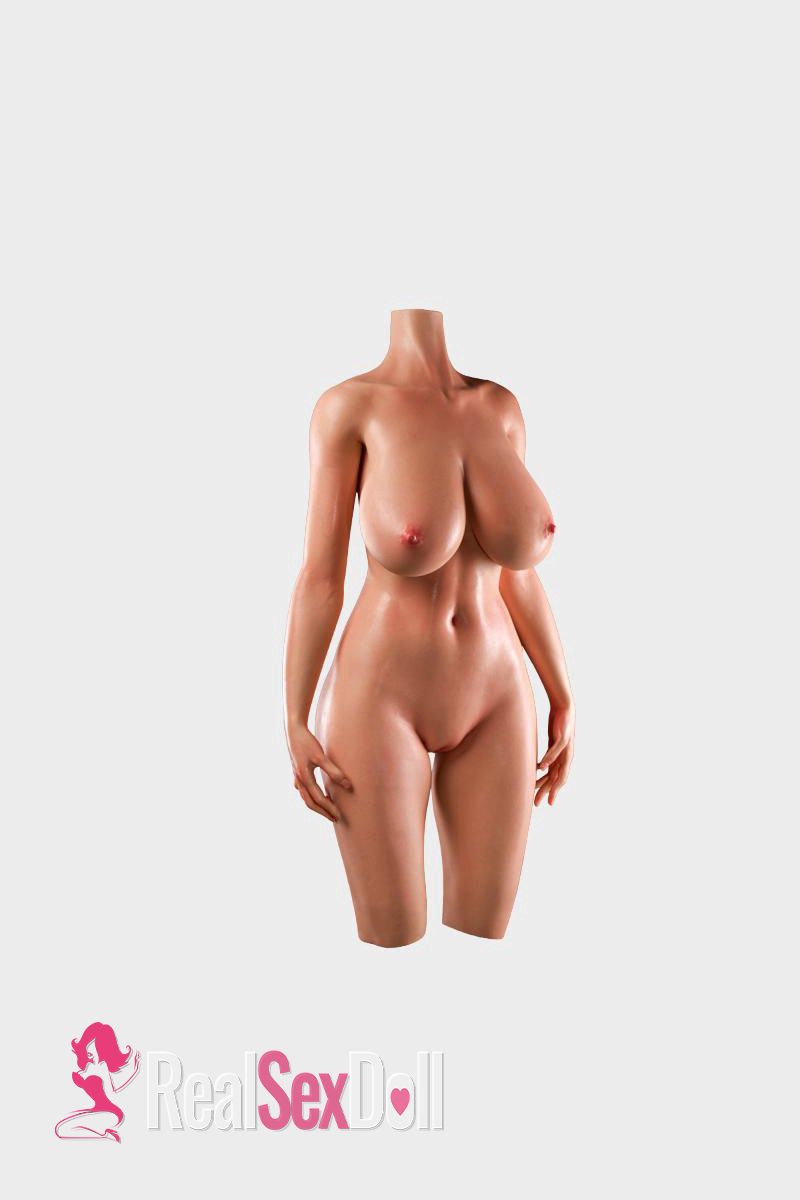 101cm / 3ft4 Real Skin Silicone Sex Doll Torso S66 with Head Dream (ROS Head) vista 6