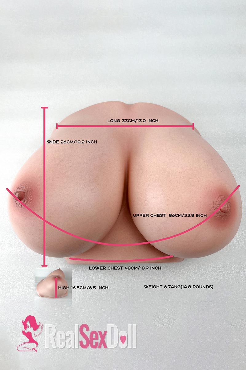 Climax Pro Silicone Mammary Intercourse Sex Toy B-86 (Cinnamon) vista 2