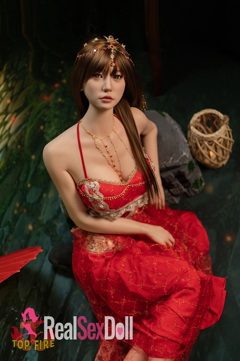 170cm / 5ft7 E-Cup Silicone Sex Doll Jing with ROS Head T65 — 170cm — SILICONE