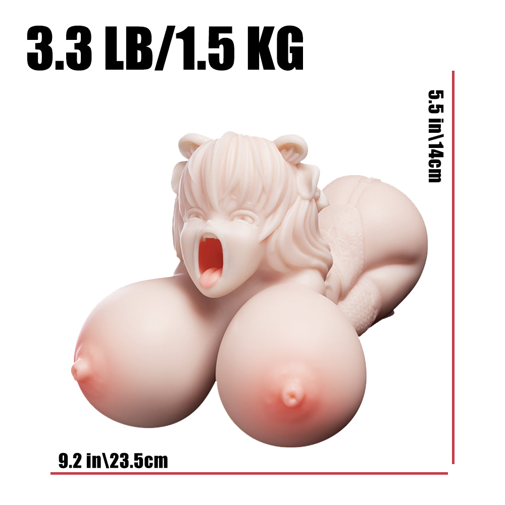 1.0 Fiona: Silicone Anime Sex Doll Hentai Masturbator, 1.5kg(3.3 lbs) vista 5