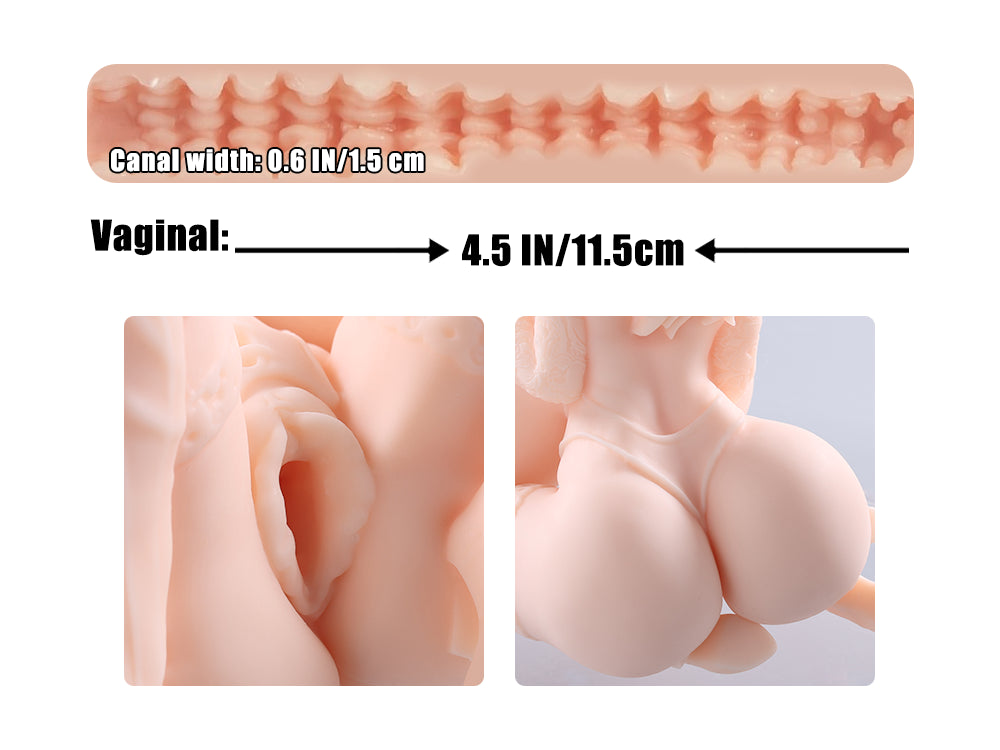 1.0 Hailey: Silicone Anime Sex Doll Hentai Masturbator, 1.5kg(3.3 lbs) vista 4