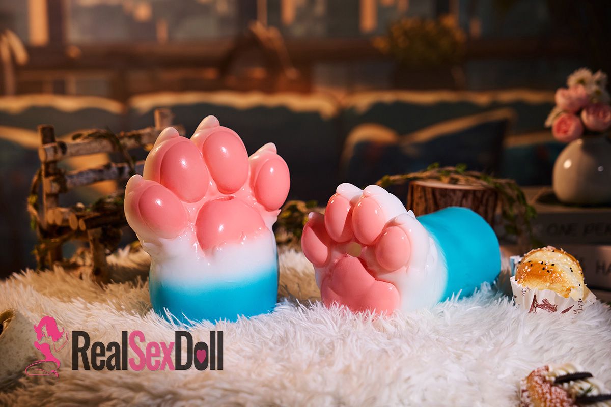Blue Furry Feet Hentai Onahole Silicone Sex Toy 0.9kg (2 lbs) vista 7
