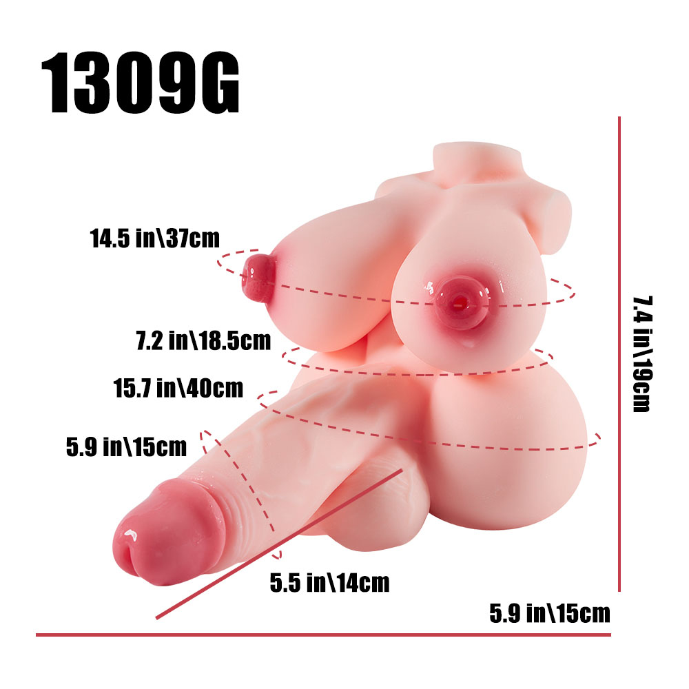 Mini Futa Lucy: Hentai TPE Sex Torso, 1.3kg (2.8 lbs) vista 3