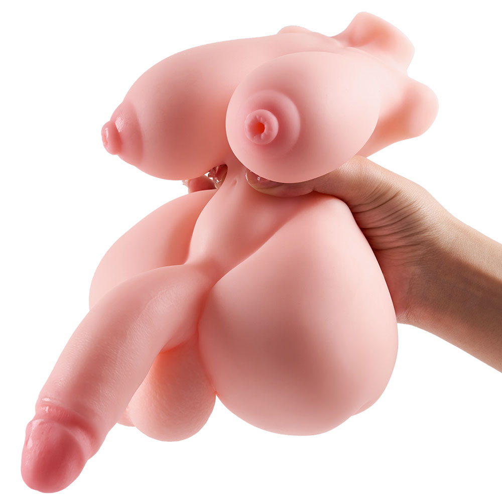 Mini Robin: Futa TPE Sex Torso with Fuckable Tits, 1.3kg (2.9 lbs) vista 4