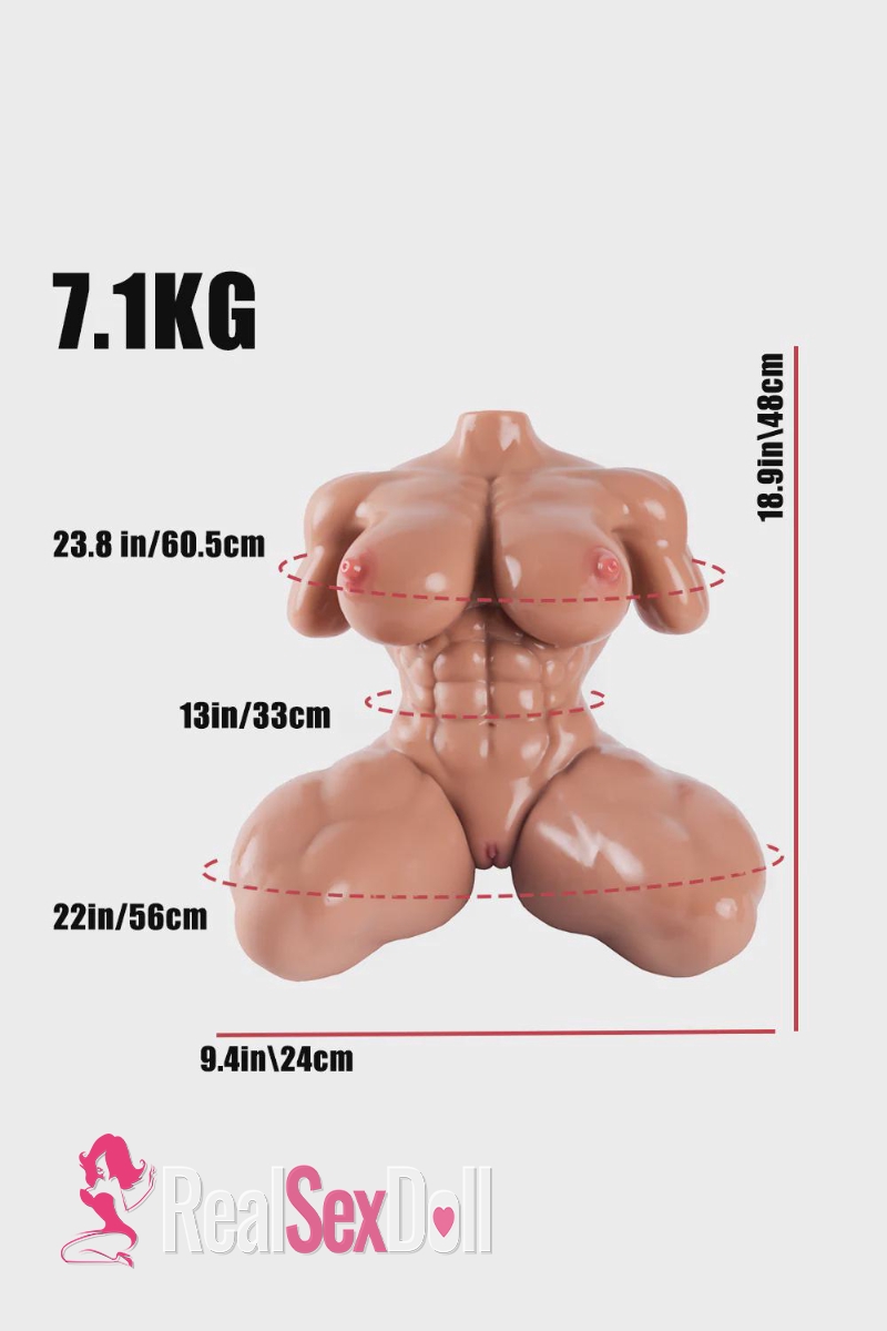 Juri: Muscular TPE Sex Doll Torso, 7.1kg (15.7 lbs) vista 3