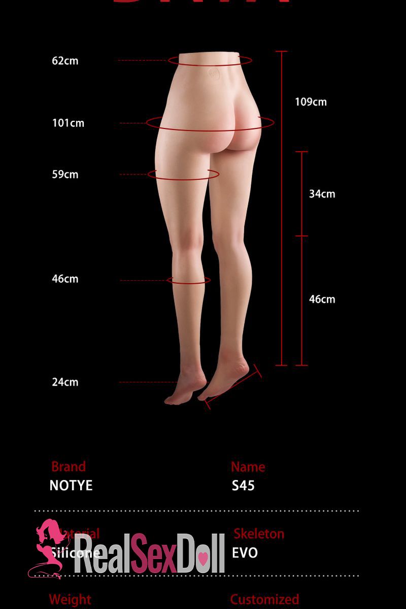 109cm/42.9 Silicone Sex Doll Leg S45, with Real Skin Texture vista 3