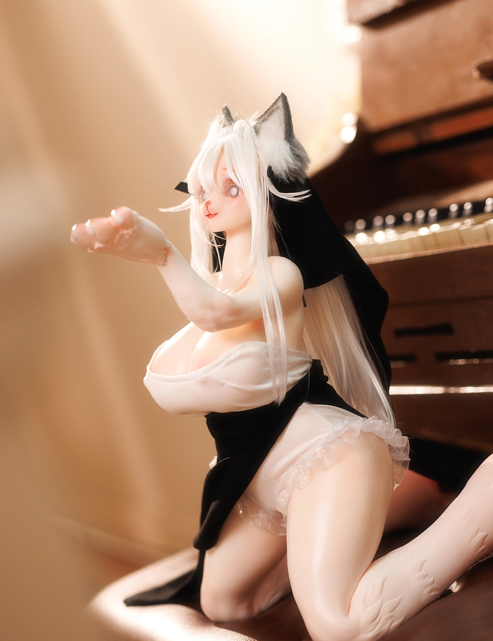 3.0 Nicole: Seamless Neck Furry Silicone Hentai Figure, 4.9kg(10.8 lbs) vista 5