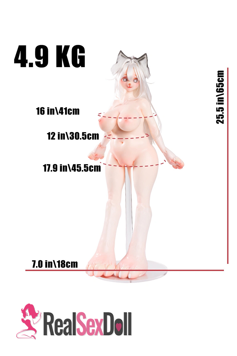 3.0 Nicole: Seamless Neck Furry Silicone Hentai Figure, 4.9kg(10.8 lbs) vista 2